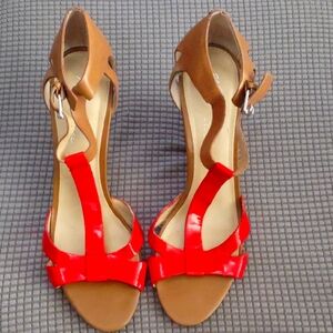 Stylish Red and Brown Women's Sandals